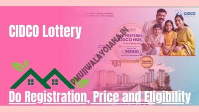 Cidco Lottery 2024: Registration, online application, .